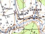 Topographic map of Oleschyn