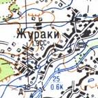 Топографічна карта Жураків