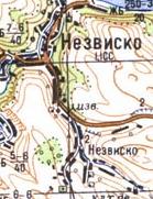 Topographic map of Nezvysko