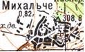 Topographic map of Mykhalche