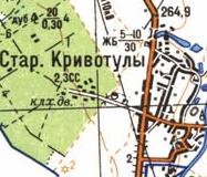 Topographic map of Stari Kryvotuly