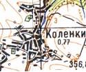 Topographic map of Kolinky