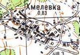 Топографическая карта Хмелевки