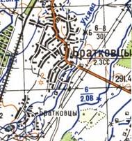 Topographic map of Bratkivtsi