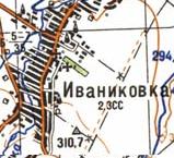 Топографическая карта Иваниковки