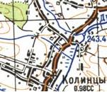 Topographic map of Kolintsi