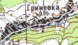 Топографическая карта Гриневки