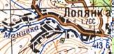 Топографическая карта Лопянки