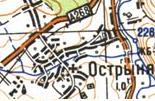 Topographic map of Ostrynya