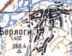 Topographic map of Berlogy