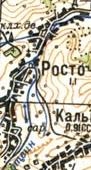 Topographic map of Roztochky