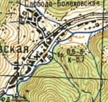 Топографічна карта Слобода-Болехівської