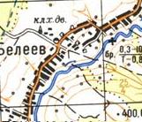 Топографічна карта Белеєва