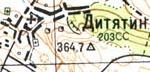 Топографическая карта Дитятина