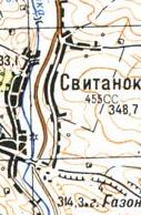 Topographic map of Svitanok