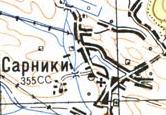 Топографічна карта Сарниок
