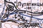Topographic map of Putyatyntsi