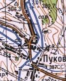 Topographic map of Pukiv