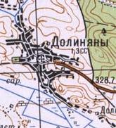 Topographic map of Dolynyany