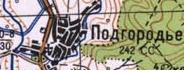 Топографічна карта Підгородді