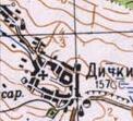 Топографічна карта Дичок