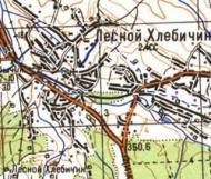Топографическая карта Лесного Хлебичина