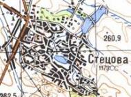 Топографическая карта Стецевой