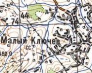 Топографическая карта Малого Ключева
