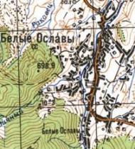 Topographic map of Bili Oslavy