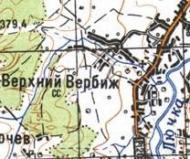 Топографічна карта Верхнього Вербіжа