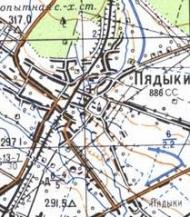 Топографічна карта П'ядиок