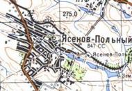 Topographic map of Jaseniv Pilnyy
