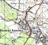 Topographic map of Velyka Kamyanka