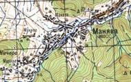 Топографическая карта Манявы