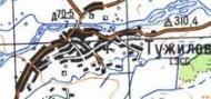Topographic map of Tuzhyliv