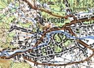 Topographic map of Kosiv