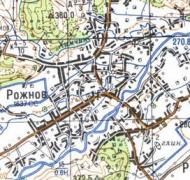 Topographic map of Rozhniv