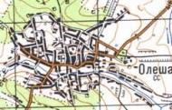 Topographic map of Olesha