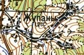 Топографическая карта - Жупаны